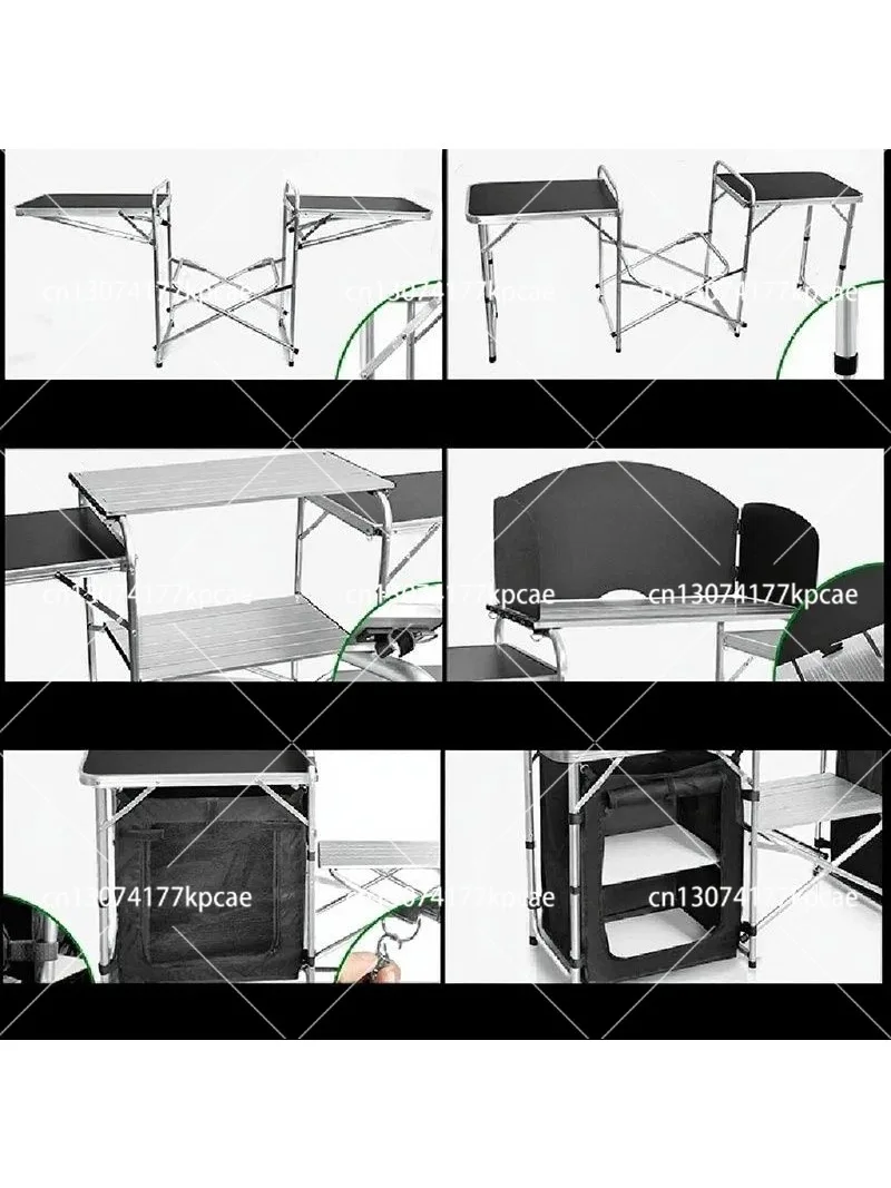 Camping Cooking Table With Storage - Mesa de Camping Dobrável de Alumínio