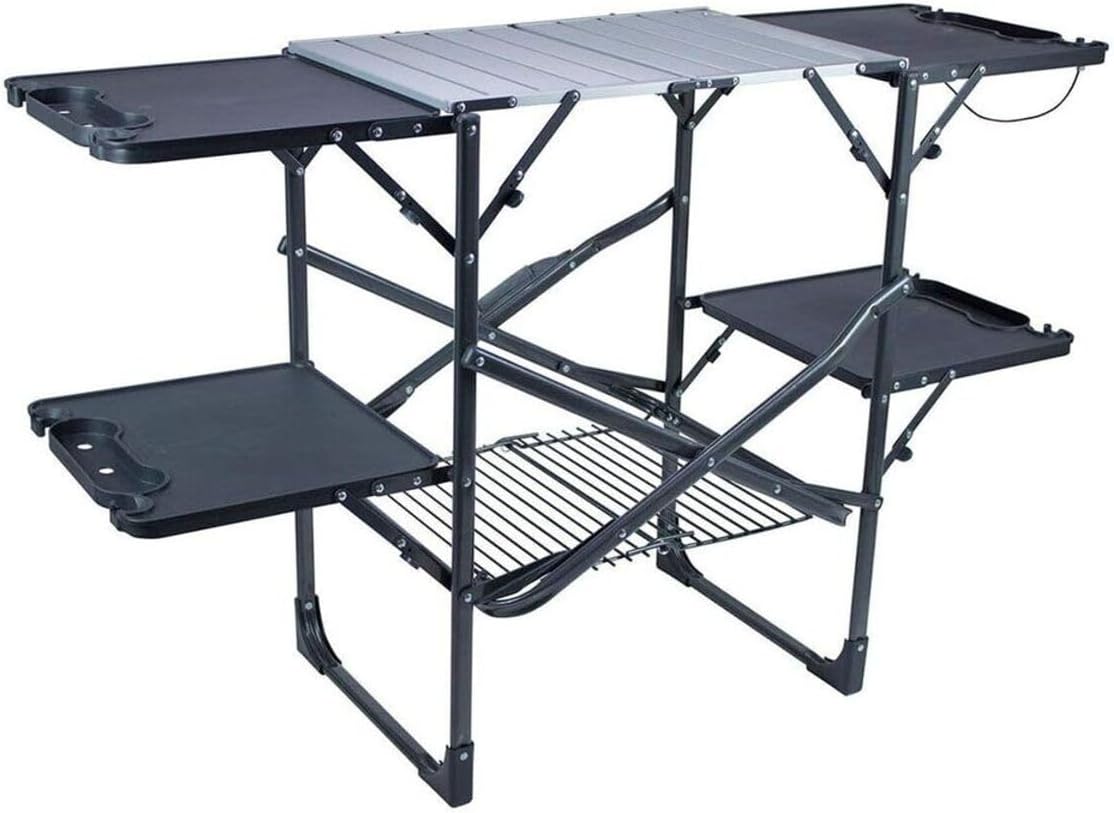 Camping Cooking Table With Storage - Mesa de Cozinha Portátil Dobrável para