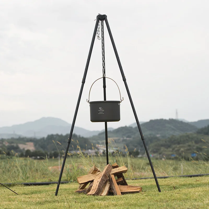 Camping Cooking Pot Tripod - 1pc ao ar livre fogueira tripé