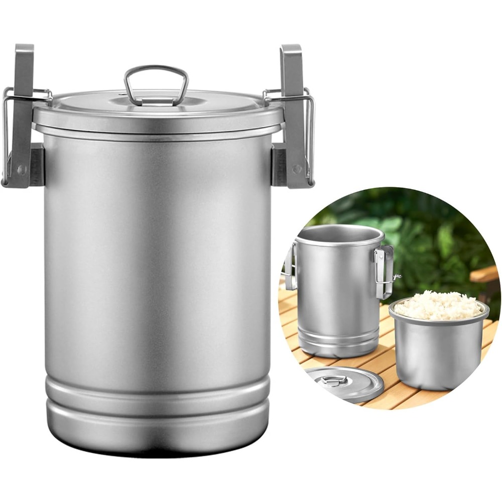 Nesting Camping Cooking Set - Conjunto de Panelas Empilháveis para Camping