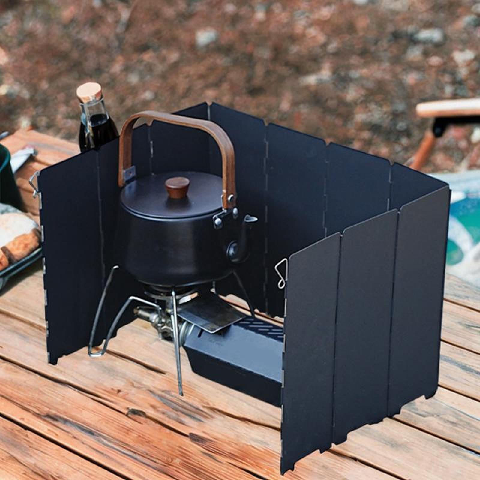 Camping Cooking Wind Blocker - Para-vento Portátil Dobrável para Acampamento, Bloqueador