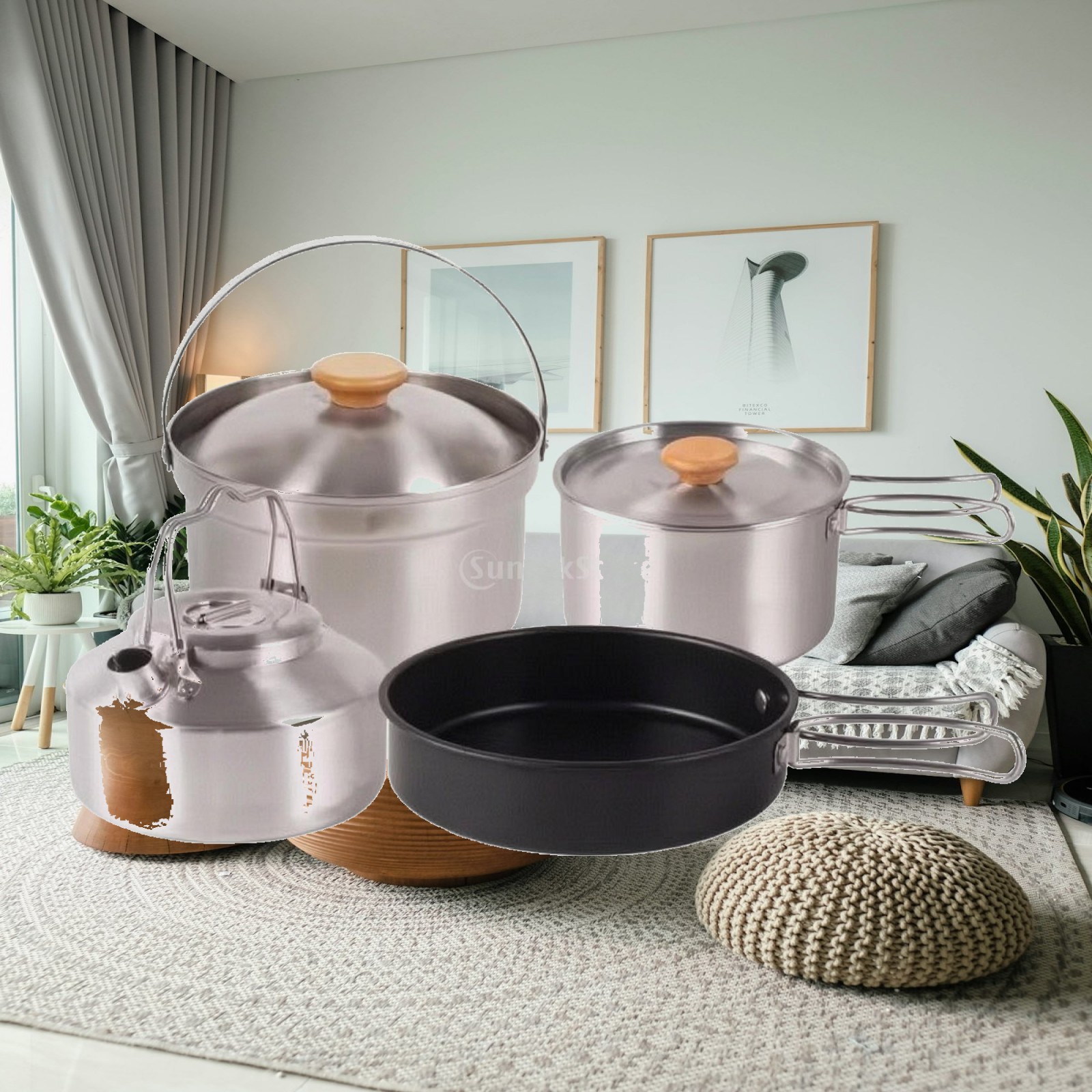 Nesting Camping Cooking Set - Conjunto de Cozinha para Camping em