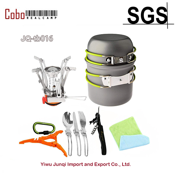 Camping Cooking Pot Tripod - 12-17 pçs acampamento panelas fogão suporte