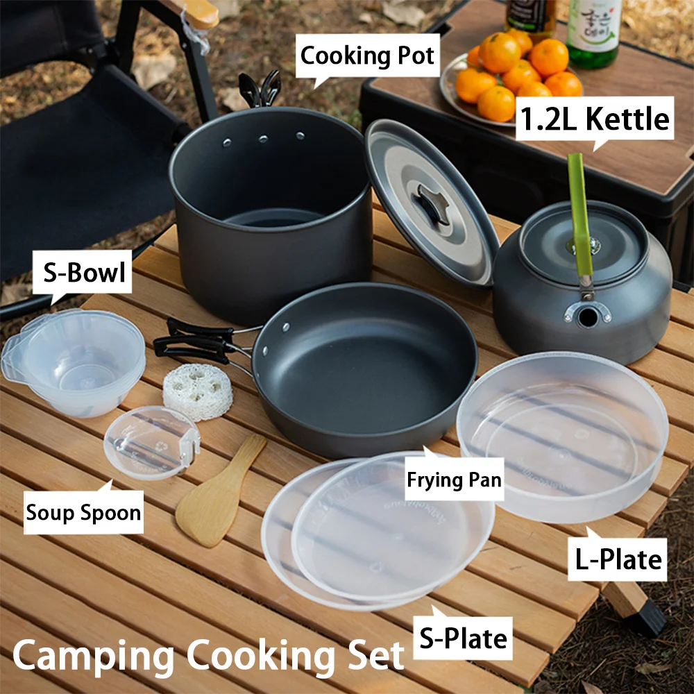 Nesting Camping Cooking Set - Kit de Cozinha para Camping de
