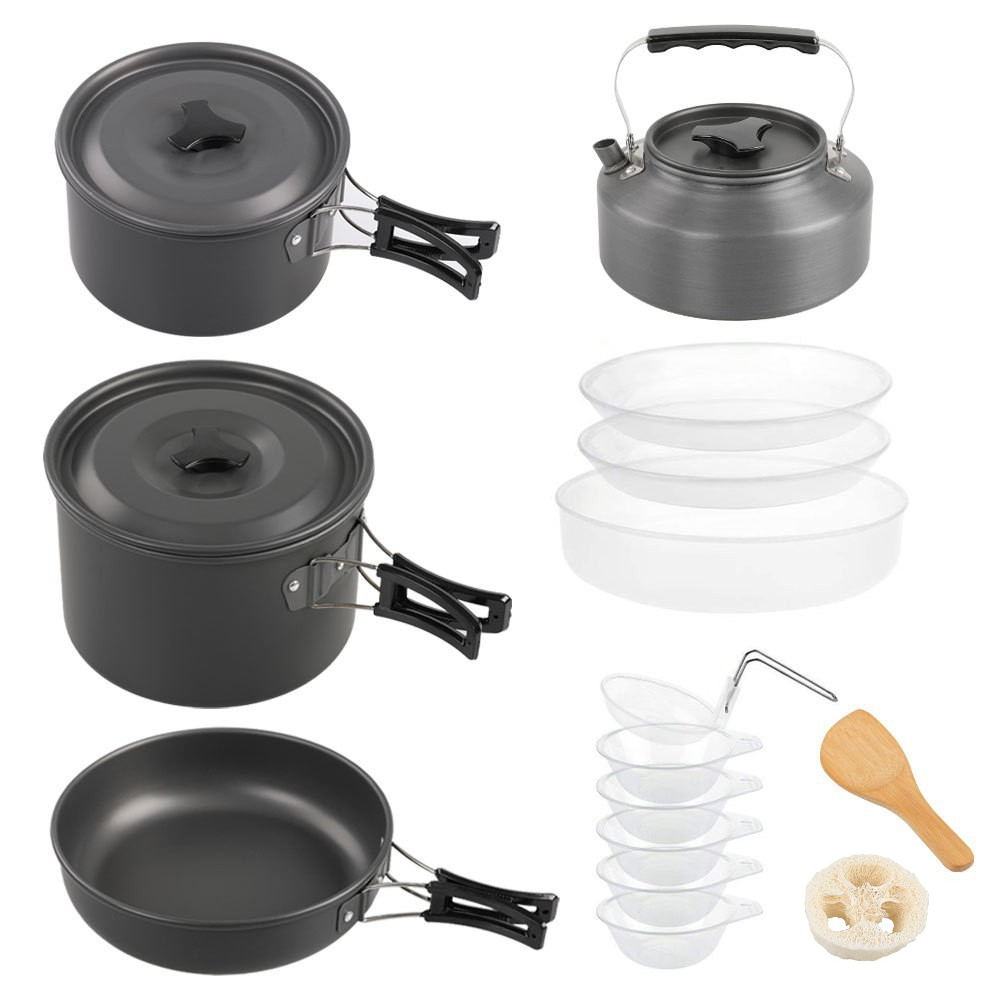 Nesting Camping Cooking Set - Conjunto de cozinha grande para atividades