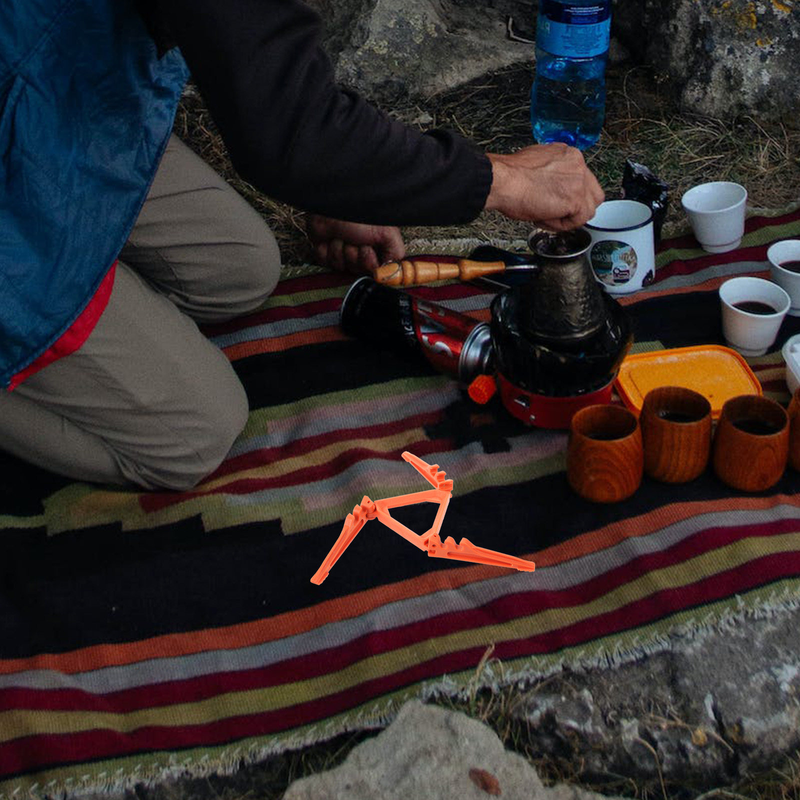 Camping Cooking Gas Stove Portable Tool - Suporte para Tanque de Propano em