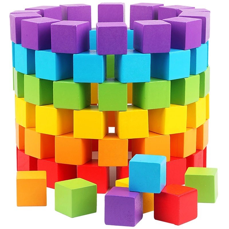 Fire Starter Cube - 30 Peças/Lote Cubos de Madeira Coloridos
