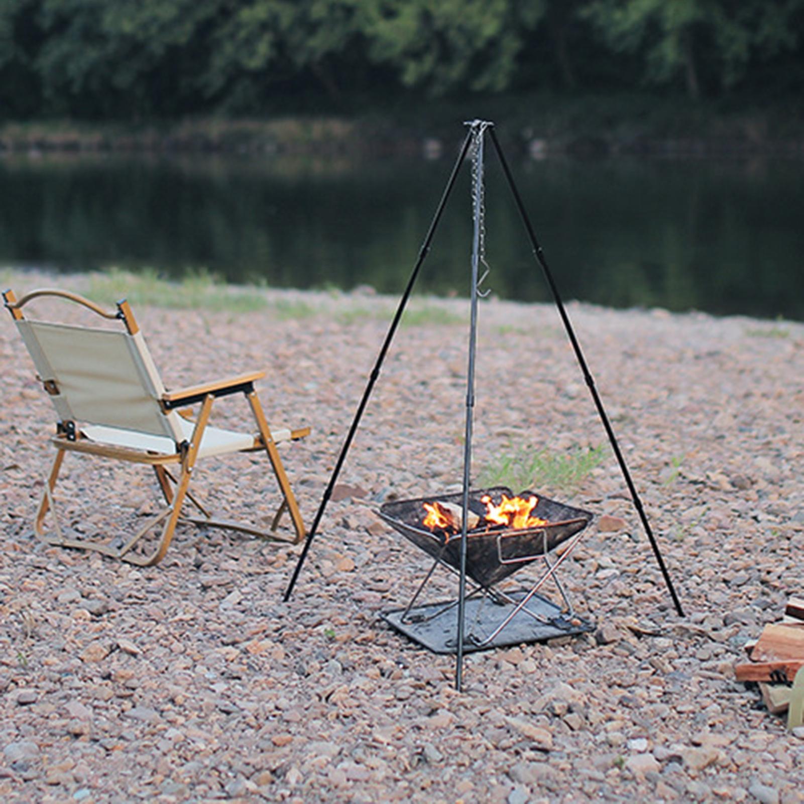 Camping Cooking Pot Tripod - Suporte Tripé Grande para Fogueira ao