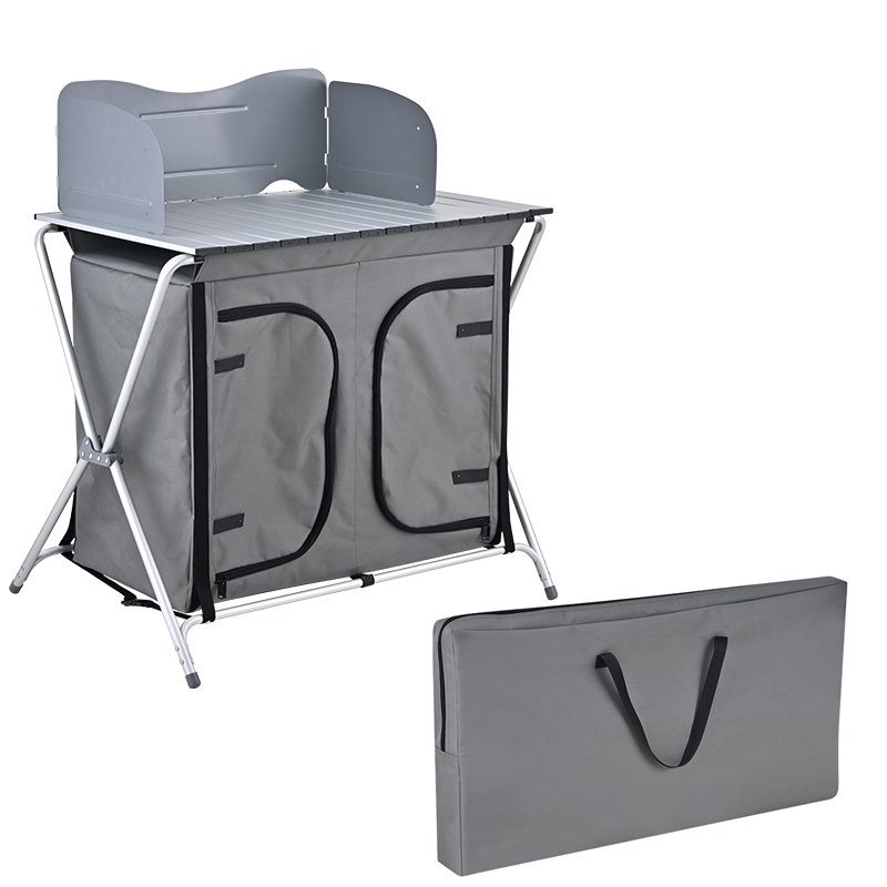 Camping Cooking Table With Storage - Mesa de Cozinha Portátil de Alumínio