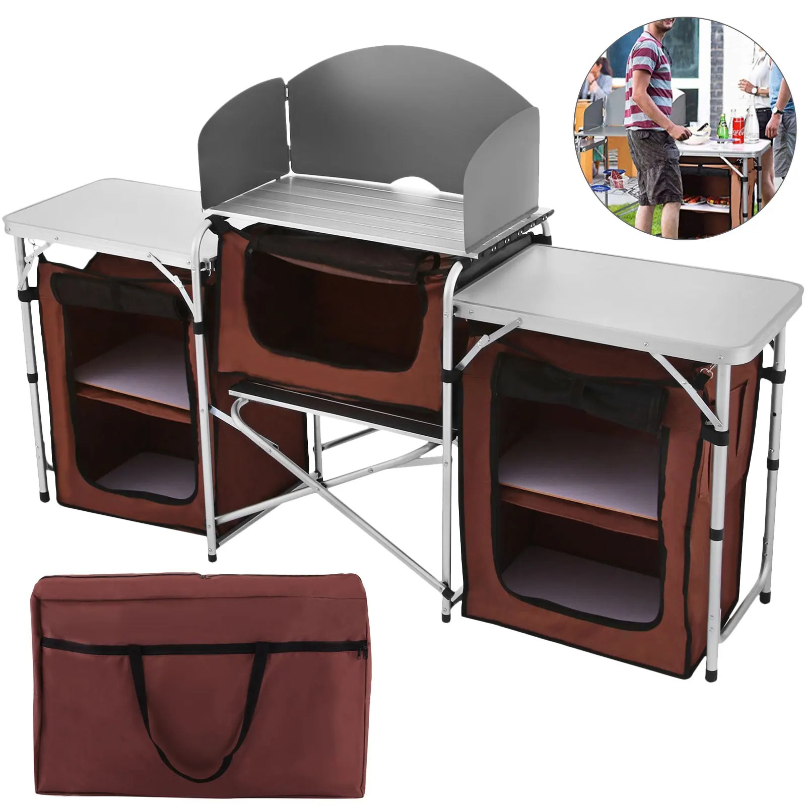 Camping Cooking Table With Storage - Mesa de Cozinha para Camping Singwinner,
