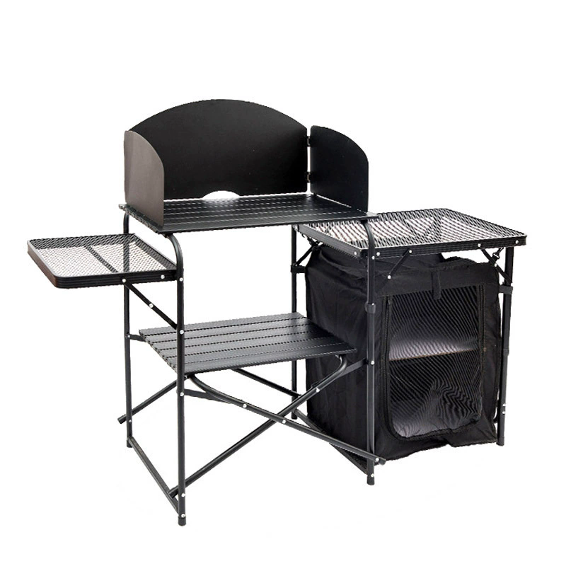 Camping Cooking Table With Storage - Mesa de Camping Dobrável para Exterior,
