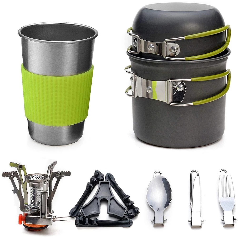 Camping Cooking Gadgets - Kit de panelas de acampamento com