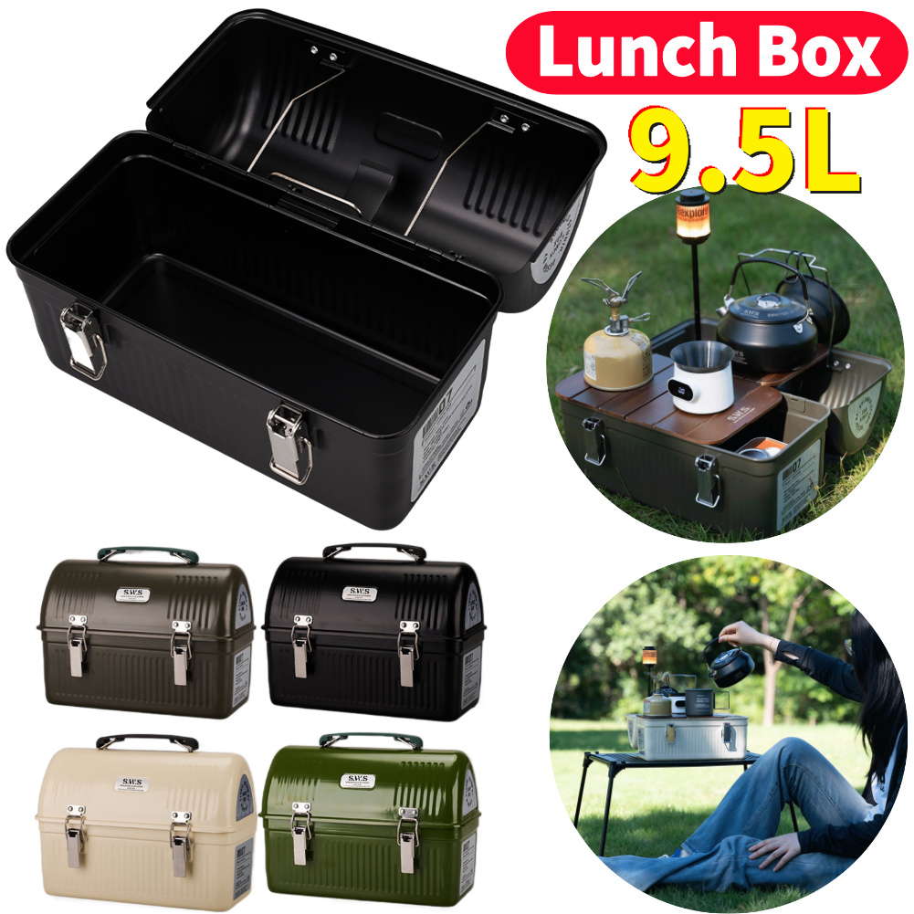 Lancheira de metal vintage par - Camping Cooking Box avaliação e preço