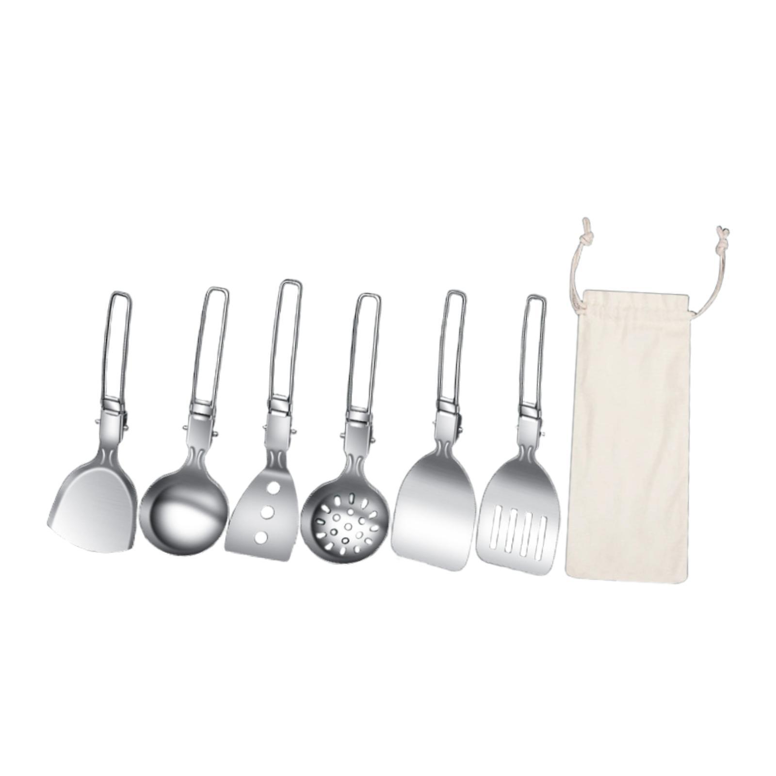 7 pçs conjunto de utensílio de - Camping Cooking Essentials Kit avaliação e preço