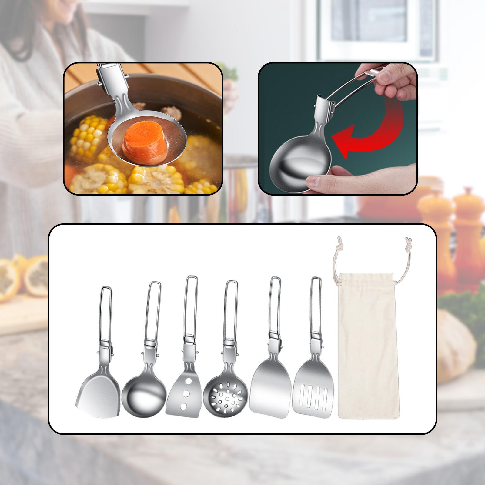 7 pçs conjunto de utensílio de - Camping Cooking Essentials Kit avaliação e preço