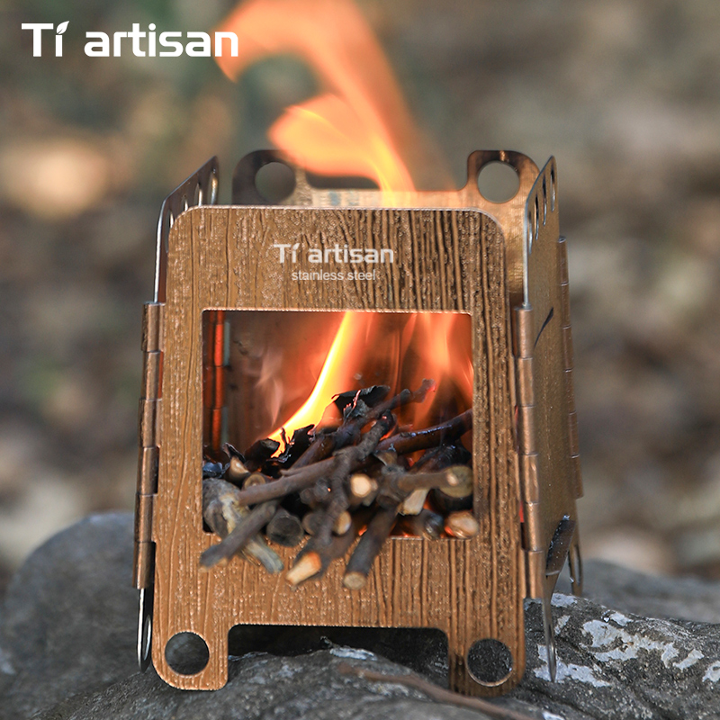 Fogão de Camping em Aço Inoxid - Camping Cooking Wood Stove avaliação e preço