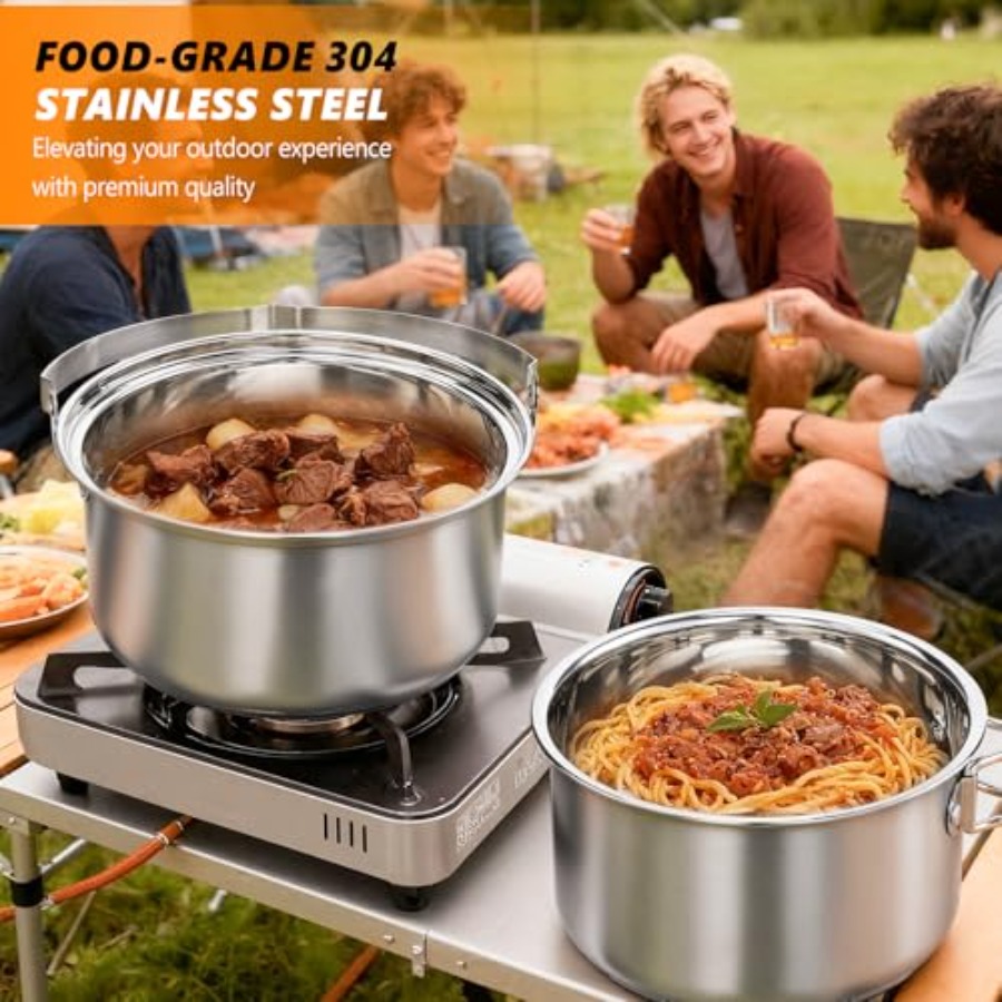 Conjunto de Utensílios de Cozi - Nesting Camping Cooking Set avaliação e preço