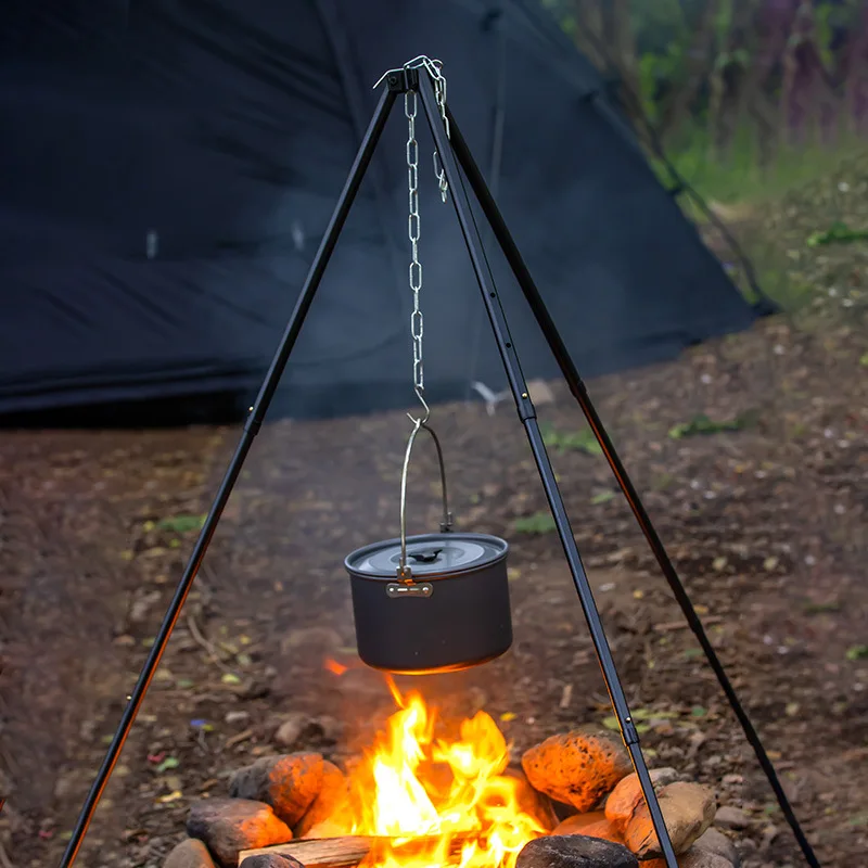 1pc ao ar livre fogueira tripé - Camping Cooking Pot Tripod avaliação e preço