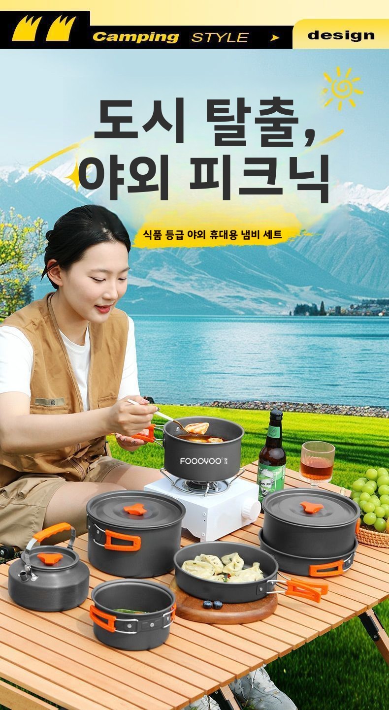 Conjunto de Utensílios de Cozi - Nesting Camping Cooking Set avaliação e preço