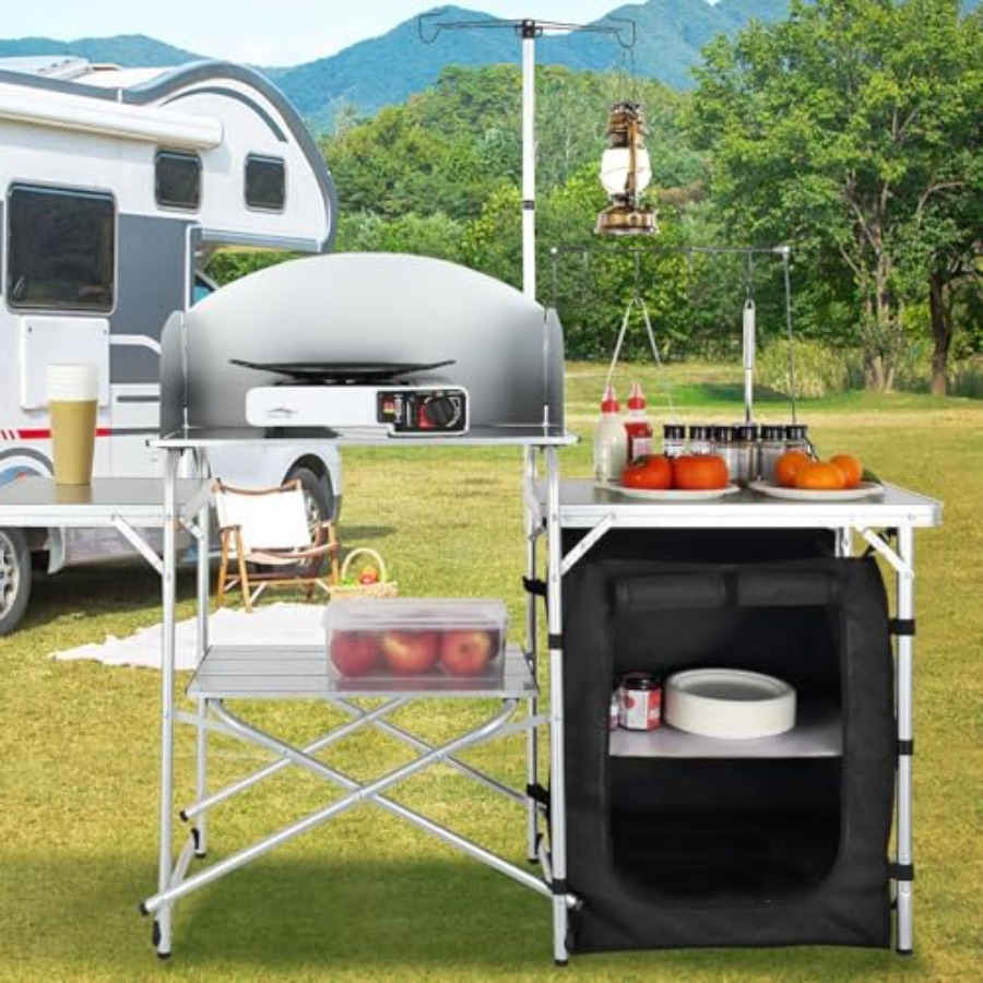 Mesa de Cozinha para Camping,  - Camping Cooking Table With Storage avaliação e preço