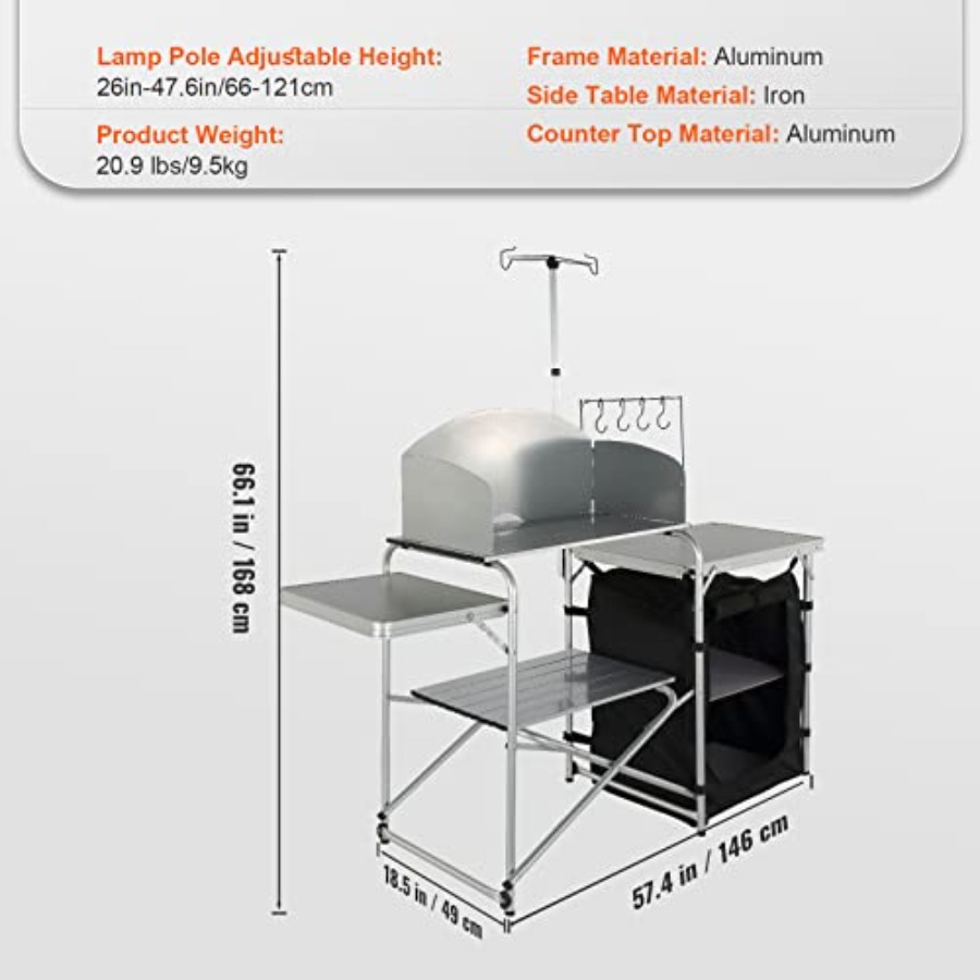 Mesa de Cozinha para Camping,  - Camping Cooking Table With Storage avaliação e preço