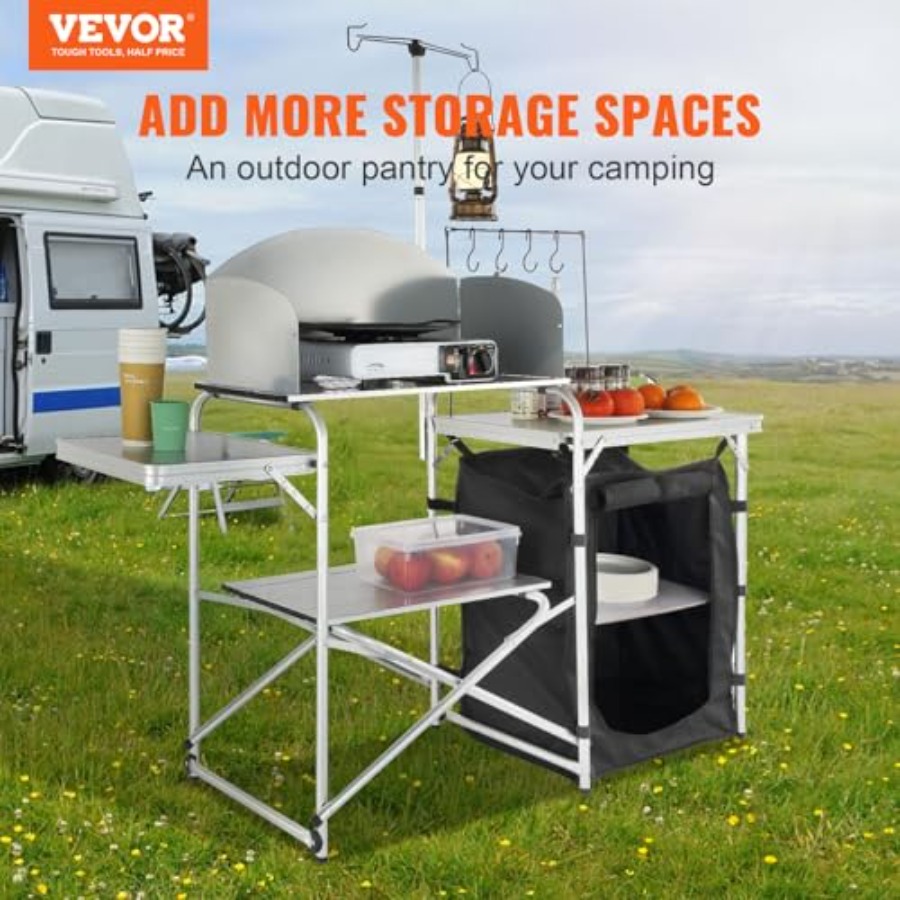 Mesa de Cozinha para Camping,  - Camping Cooking Table With Storage avaliação e preço