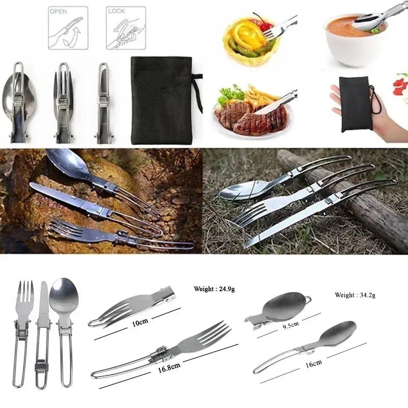 Novo pote de acampamento portá - Camping Cooking Knife Set avaliação e preço