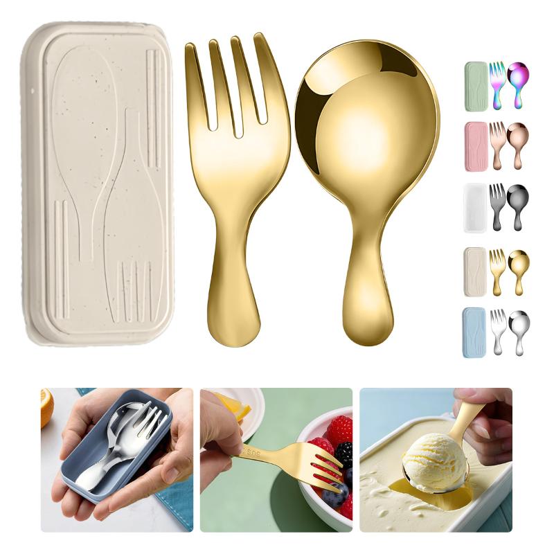 Conjunto de talheres de aço in - Camping Cooking Box avaliação e preço