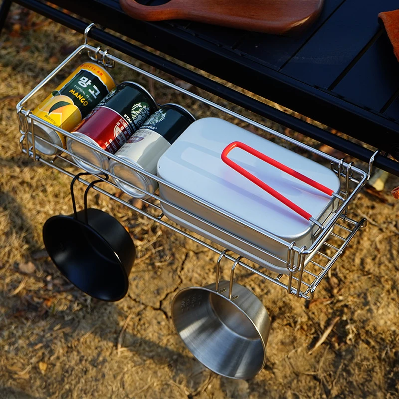 Suporte Lateral Dobrável de Al - Camping Cooking Table With Storage avaliação e preço