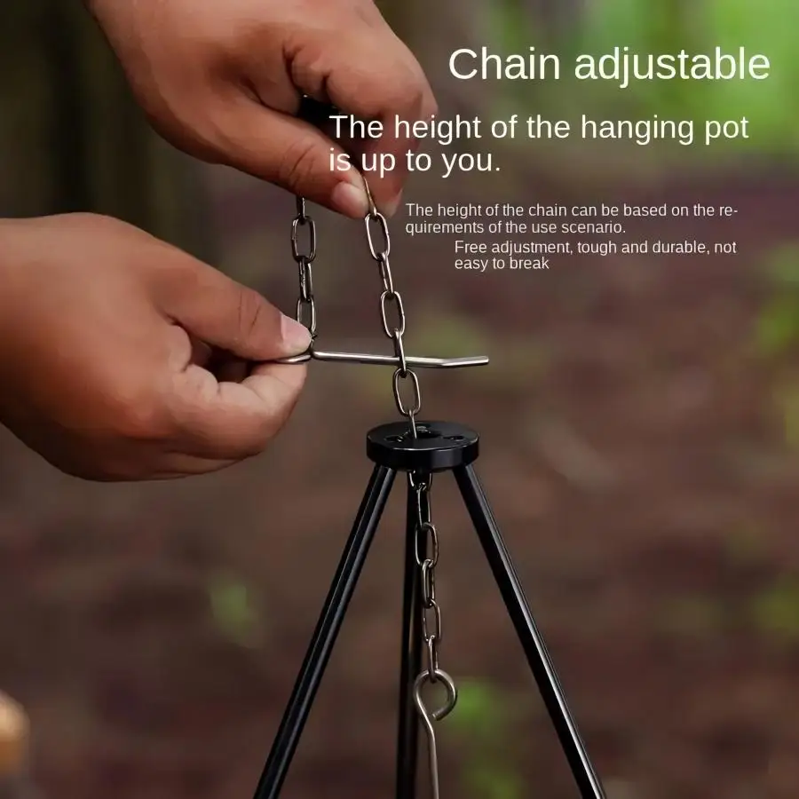 Suporte Tripé Grande para Fogu - Camping Cooking Pot Tripod avaliação e preço