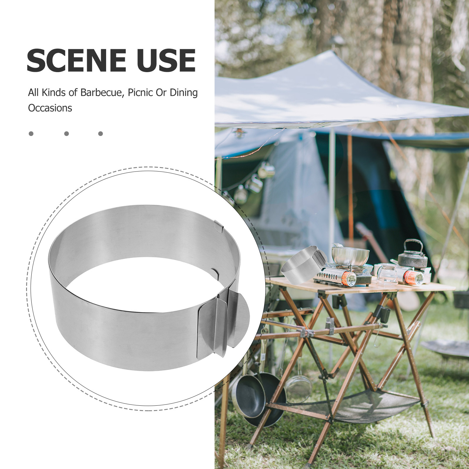 Para-vento Ajustável para Fogã - Camping Cooking Wind Blocker avaliação e preço