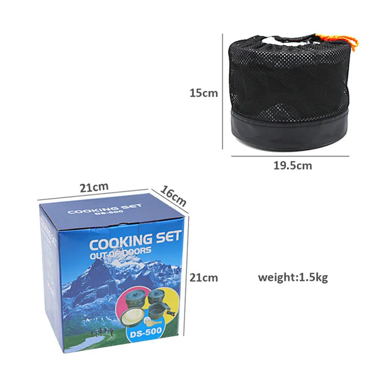 Conjunto de utensílios de cozi - Nesting Camping Cooking Set avaliação e preço