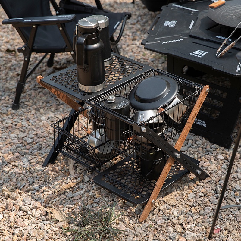 Cesto Organizador Portátil Dob - Camping Cooking Table With Storage avaliação e preço