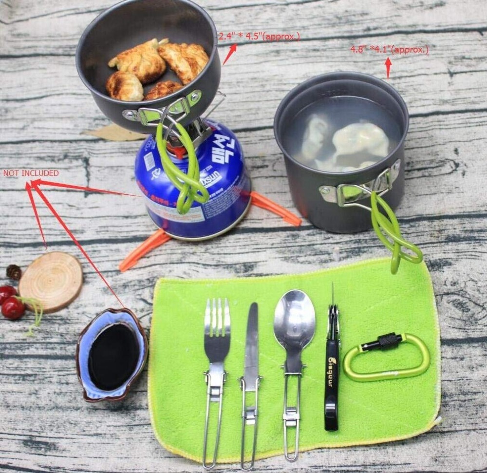12-17 pçs acampamento panelas  - Camping Cooking Pot Tripod avaliação e preço