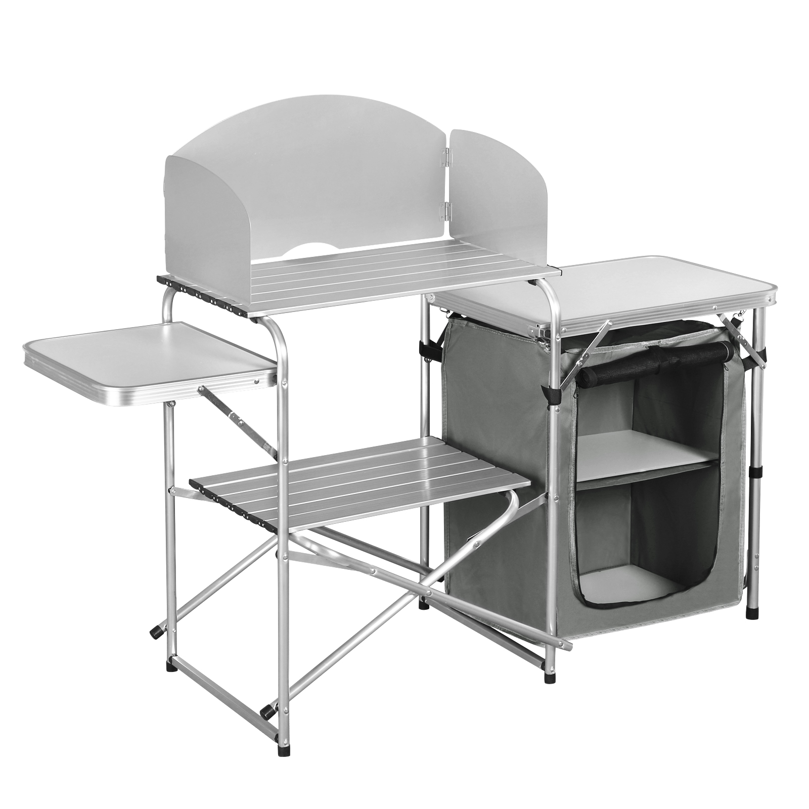 Aluminium Foldable Camping Cab - Camping Cooking Table With Storage avaliação e preço
