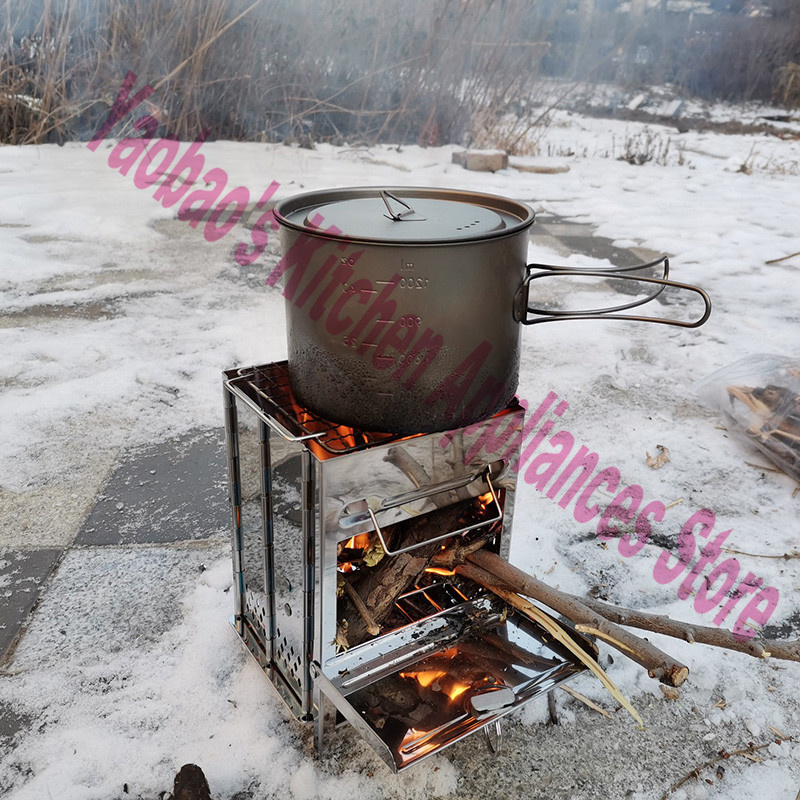 Fogão a Lenha Portátil Desmont - Camping Cooking Wood Stove avaliação e preço