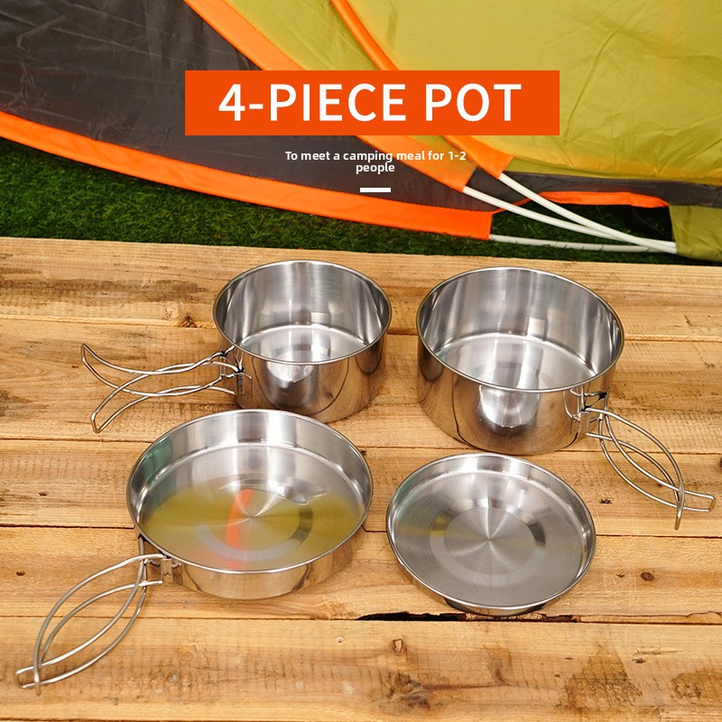 Conjunto de Utensílios de Cozi - Nesting Camping Cooking Set avaliação e preço