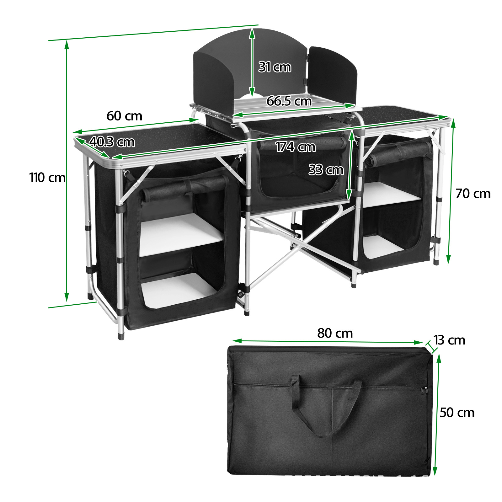 Venda quente de acampamento ao - Camping Cooking Table With Storage avaliação e preço