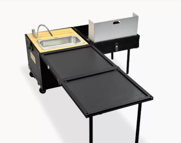 Cozinha móvel para exterior, c - Camping Cooking Table With Storage avaliação e preço