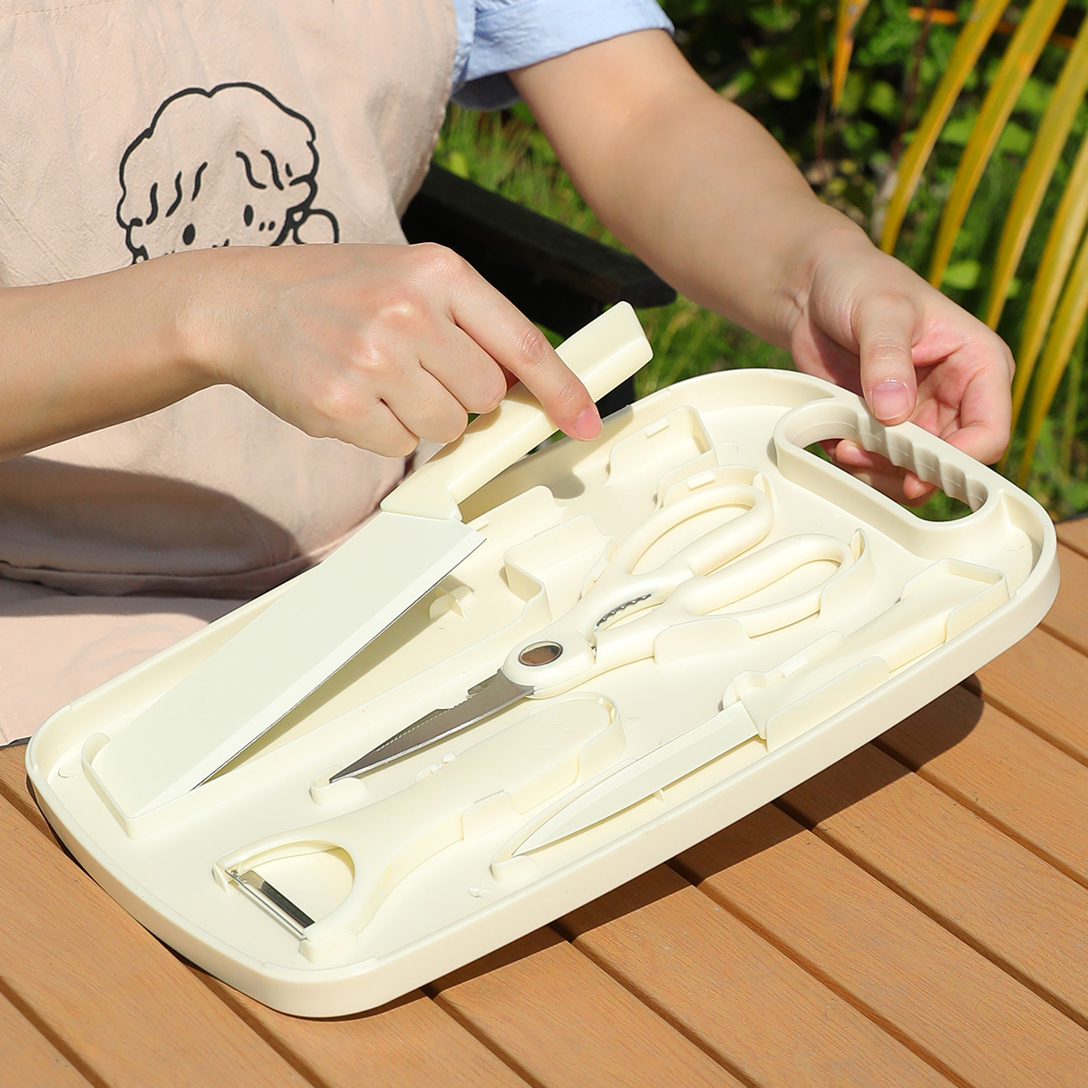 Conjunto de piquenique ao ar l - Camping Cooking Knife Set avaliação e preço