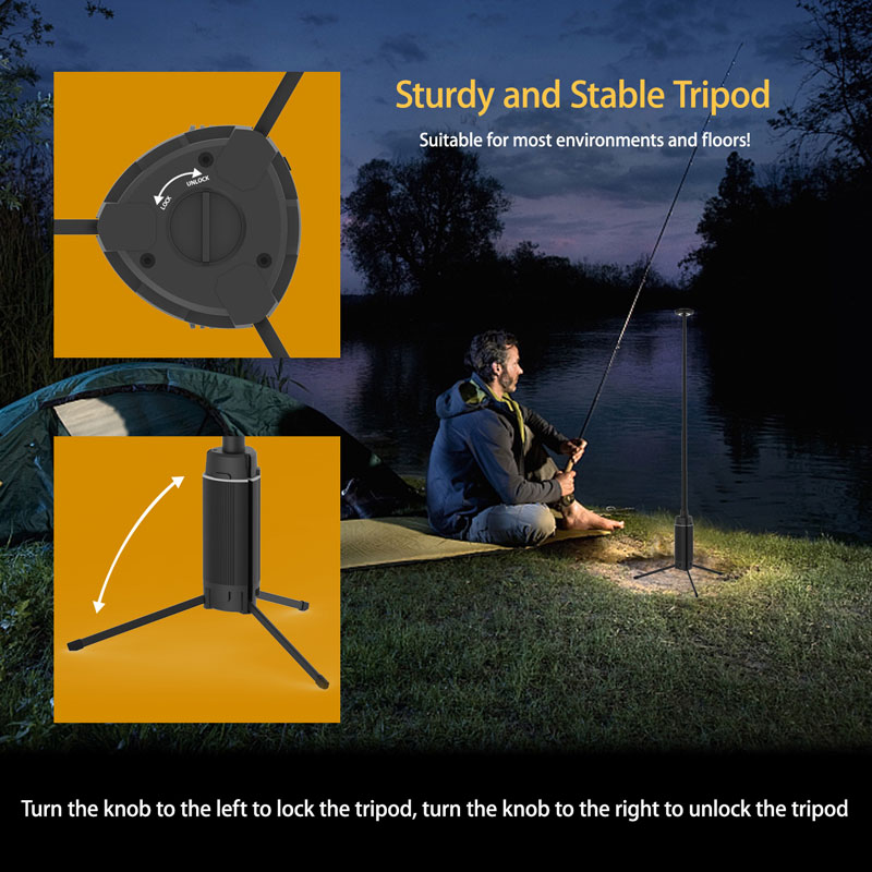 Portátil telescópico LED Work  - Camping Cooking Tripod avaliação e preço
