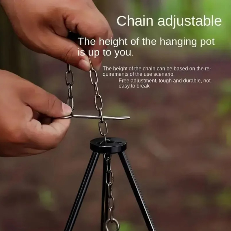 Suporte de Panela Portátil e D - Camping Cooking Pot Tripod avaliação e preço