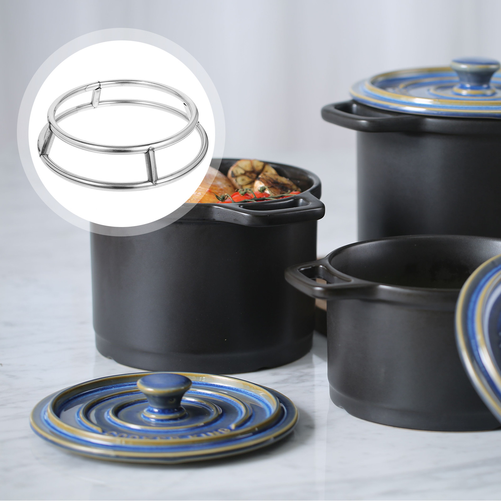 Suporte para Panela de Aço Ino - Camping Cooking Pot Tripod avaliação e preço