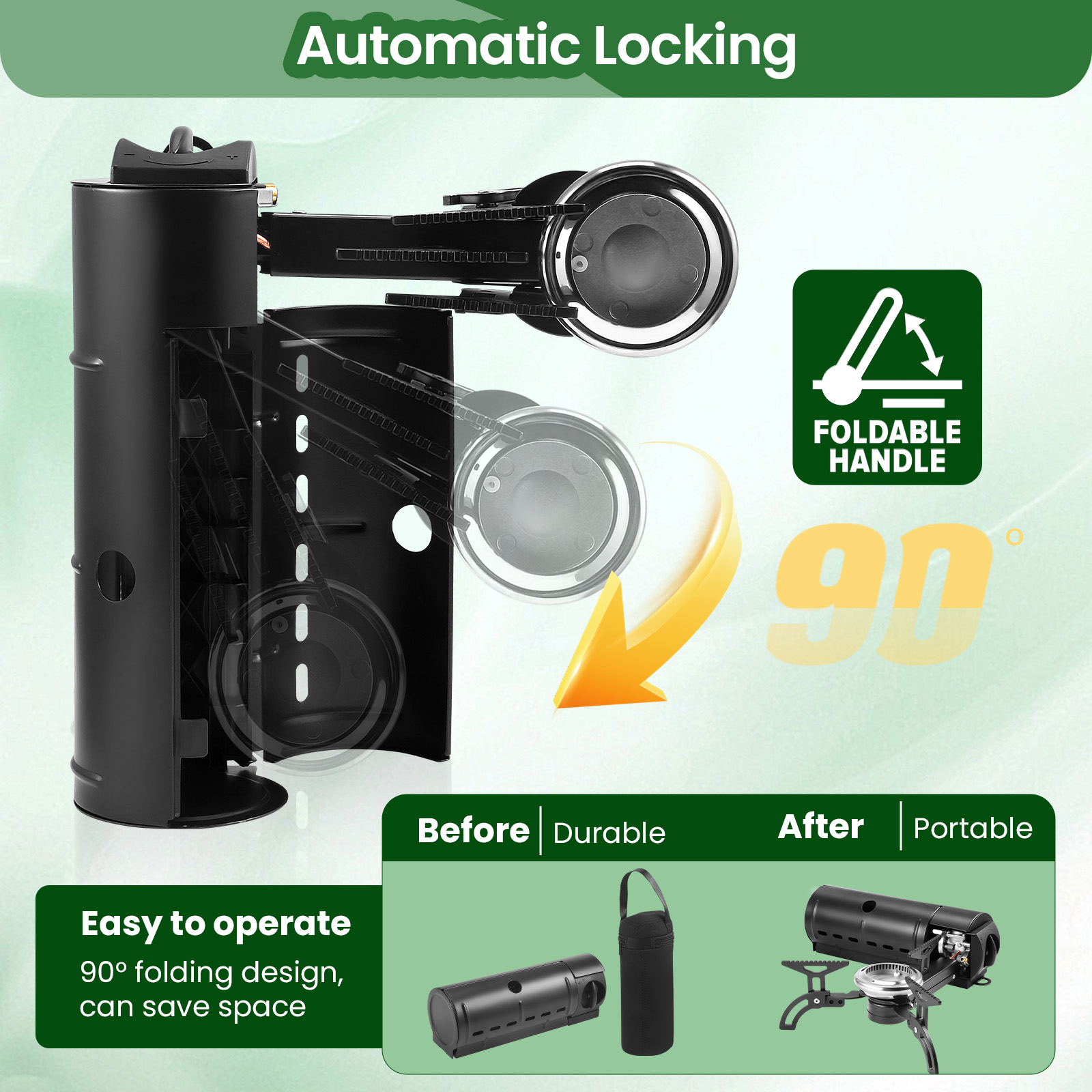 Fogão dobrável portátil de 280 - Camping Cooking Gas Stove Portable Tool avaliação e preço