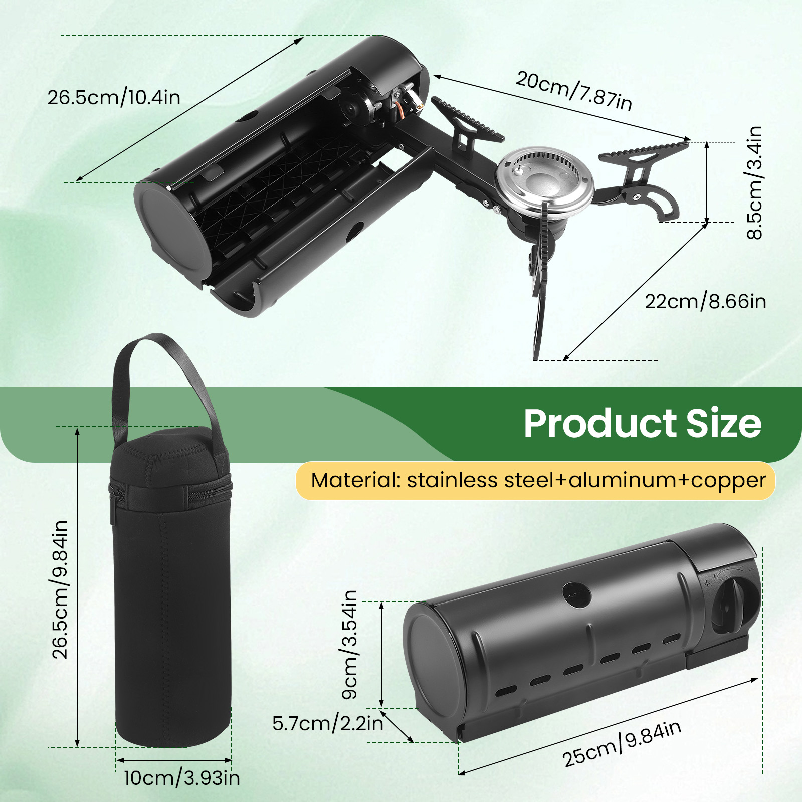 Fogão dobrável portátil de 280 - Camping Cooking Gas Stove Portable Tool avaliação e preço