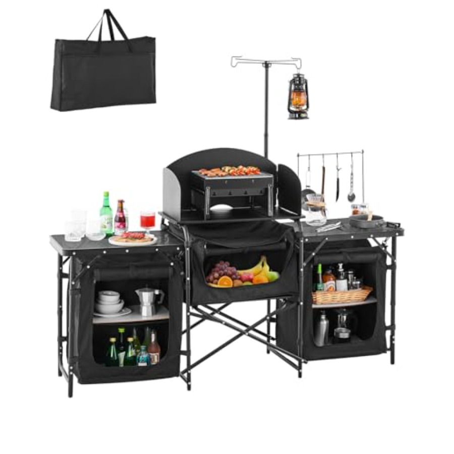Mesa de Cozinha para Camping,  - Camping Cooking Table With Storage avaliação e preço