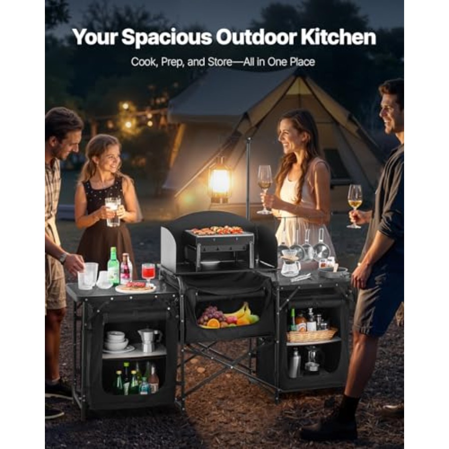Mesa de Cozinha para Camping,  - Camping Cooking Table With Storage avaliação e preço