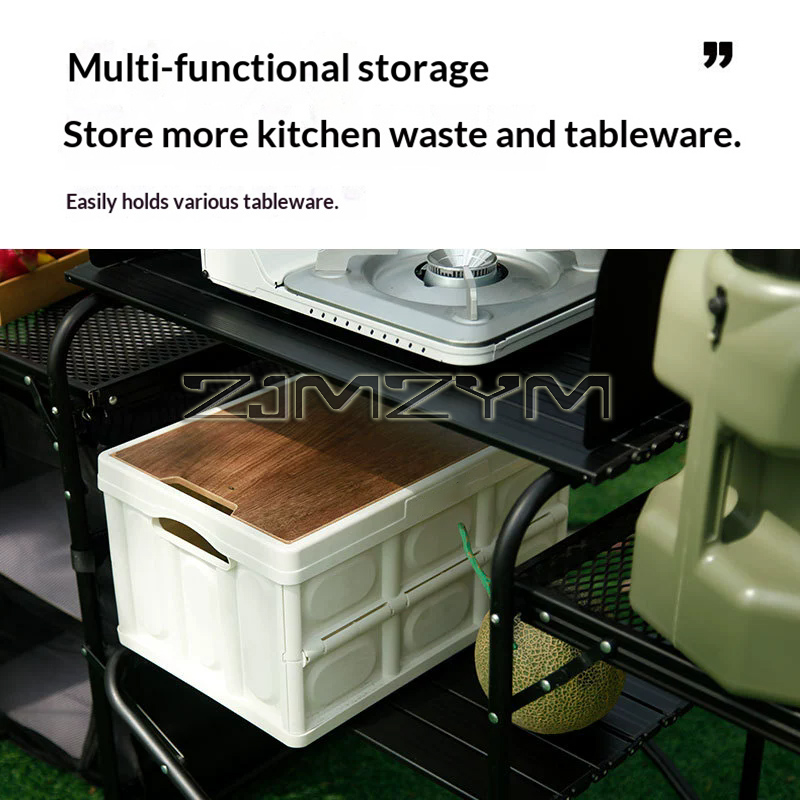 Mesa de Camping Dobrável para  - Camping Cooking Table With Storage avaliação e preço