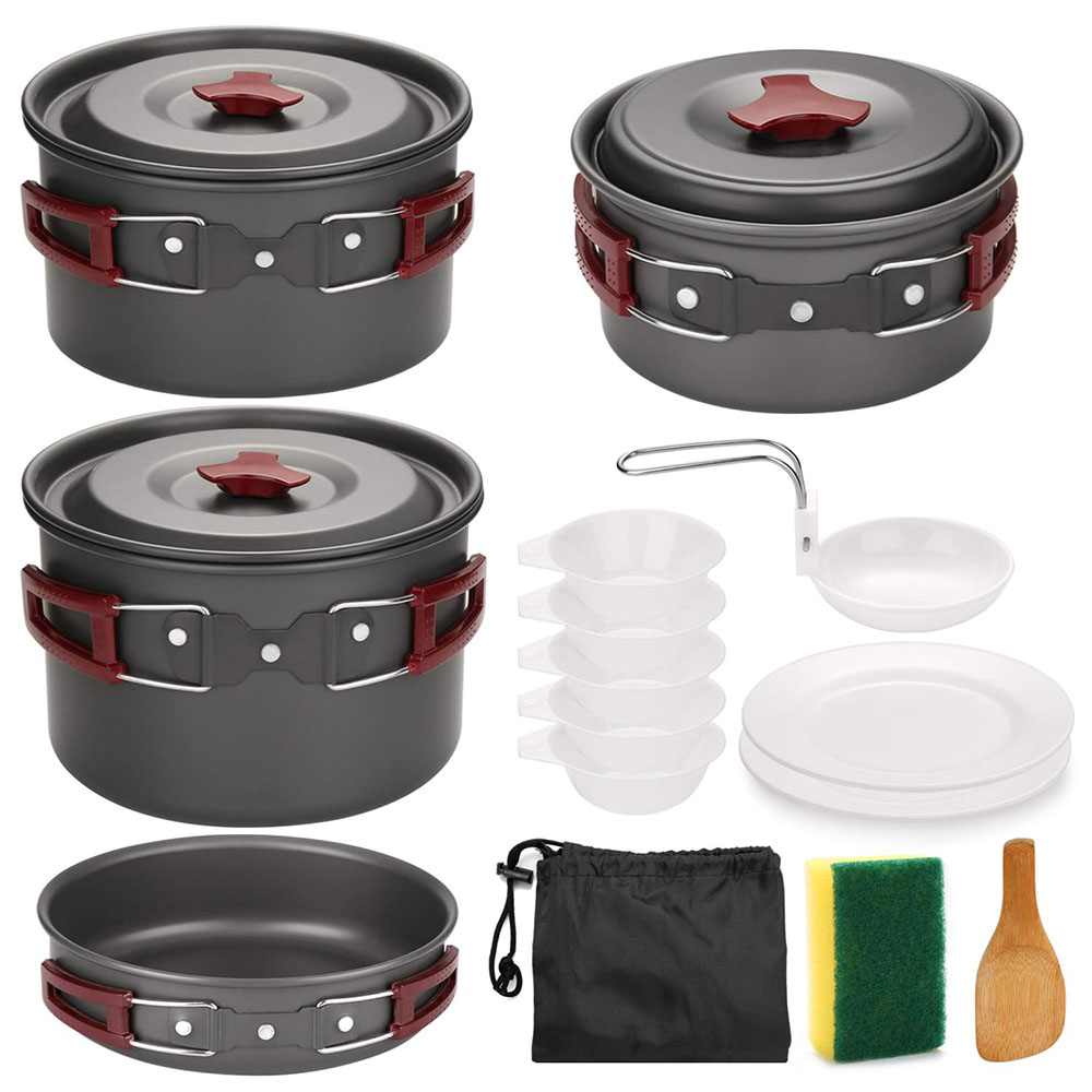 Kit de panelas para acampament - Camping Cooking Gadgets avaliação e preço
