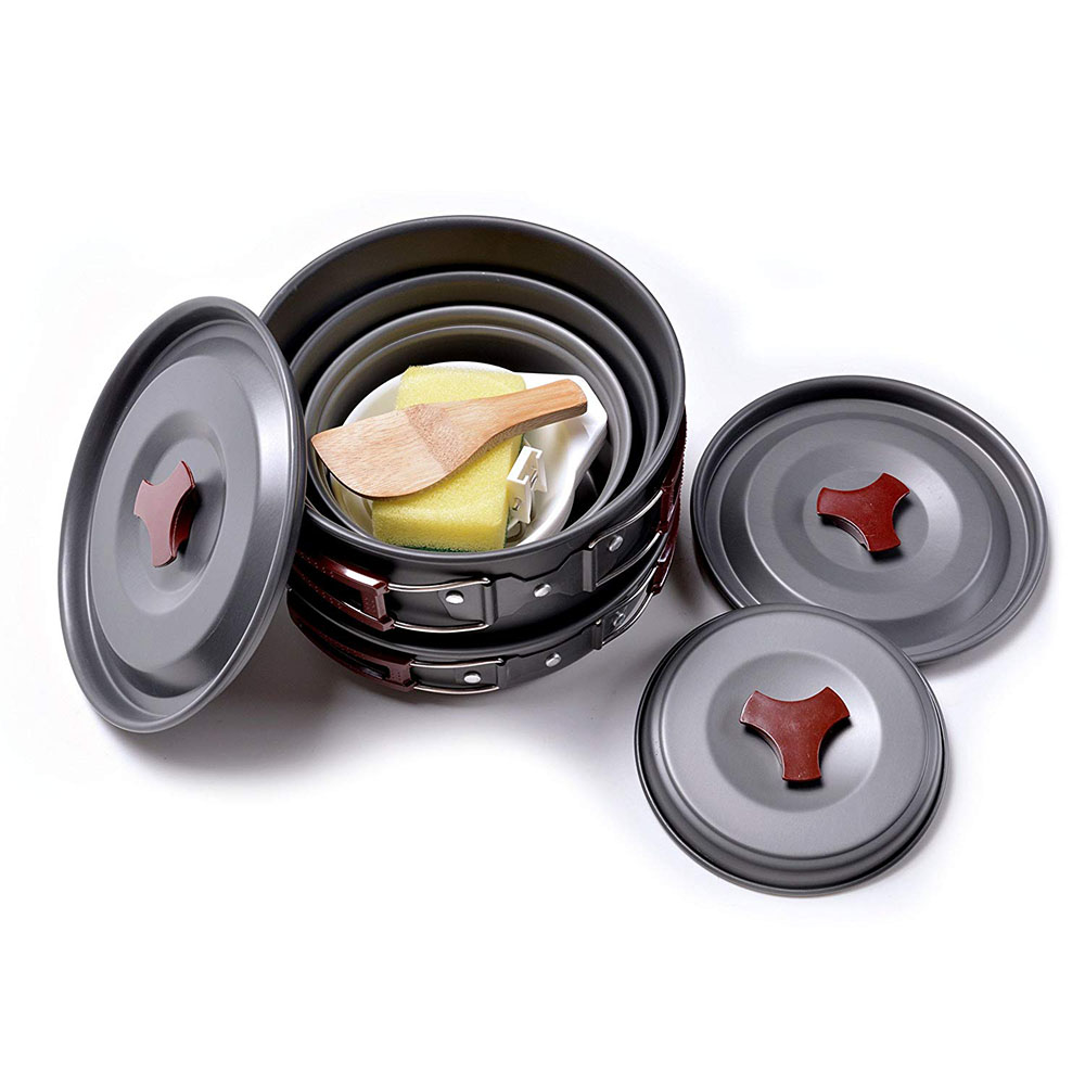 Kit de panelas para acampament - Camping Cooking Gadgets avaliação e preço